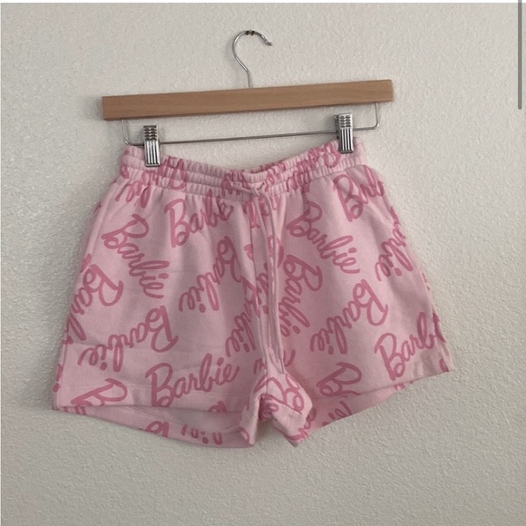 NWOT Barbie Script Print Sweat Shorts - Picture 2 of 3